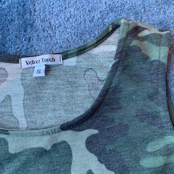 Camo Printed Knit Mini Dress - Picture 3 of 4